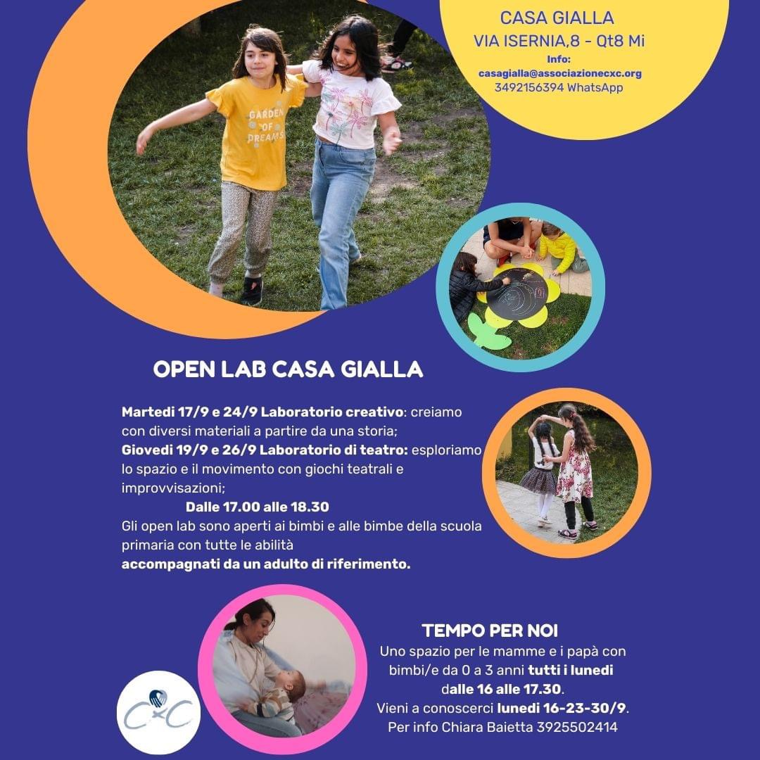 Alla Casa Gialla: open day Laboratorio creativo