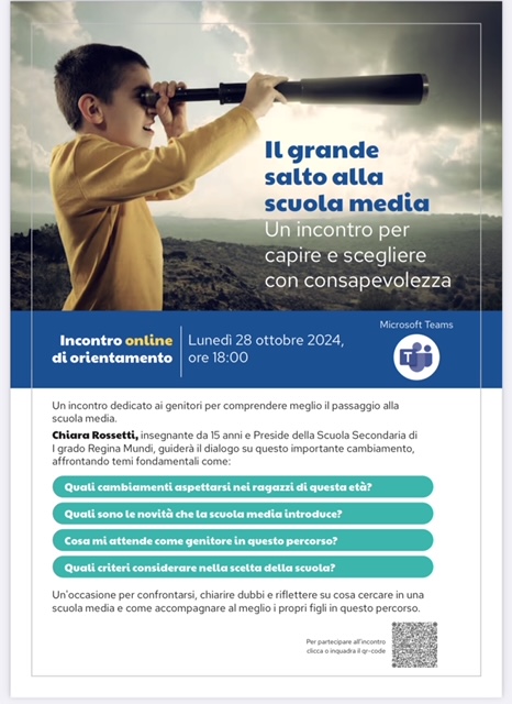 Il grande salto alla scuola media: Webinar di Regina Mundi