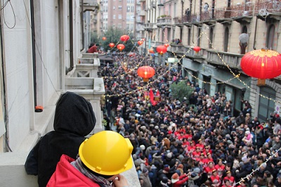 La parata del capodanno cinese in via Paolo Sarpi a Milano