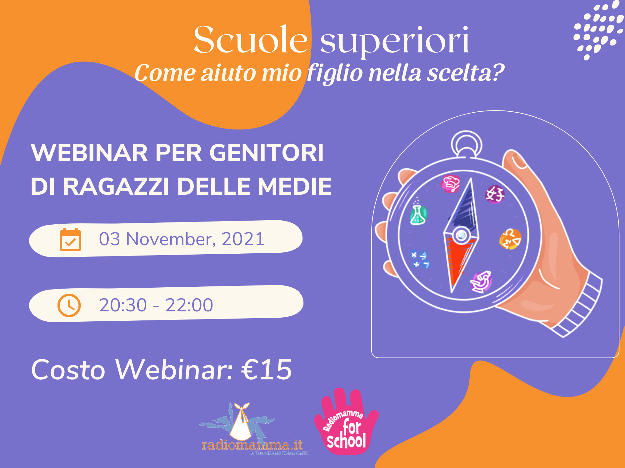 Webinar di Radiomamma sulla scelta delle superiori