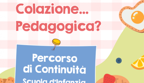 Volantino con biscotti dedicato alle colazioni pedagogiche della nuova educazione 